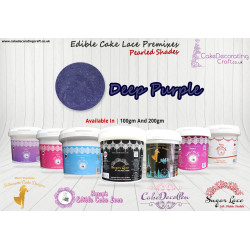 Deep Purple | Edible Sugar Lace Deco Pen | Pearled Shade | 200 Grams